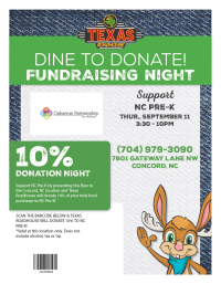 Dine to Donate at Texas Roadhouse