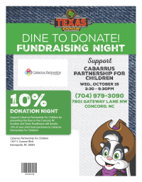 Dine to Donate at Texas Roadhouse - Concord, NC