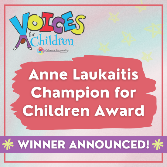 Champion for Children Award Recipient Announced!