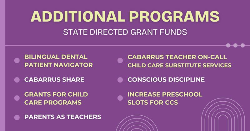 Additional Programs State Directed Grant Funds infographic