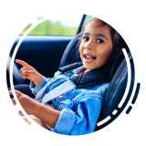 car safety: baby in rear-facing carseat