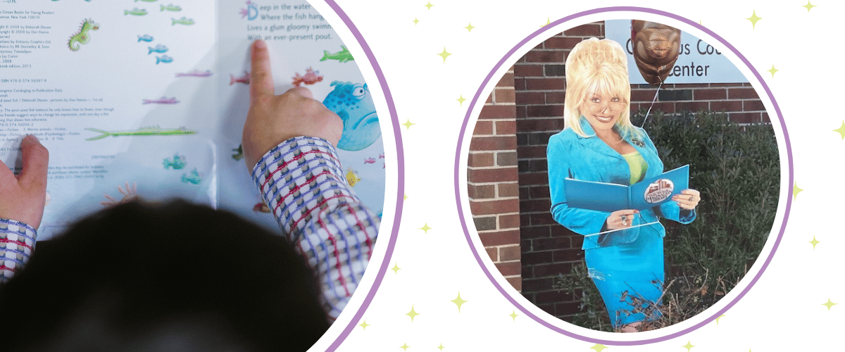 Annual Report 2023-2024: Dolly Parton reading a book