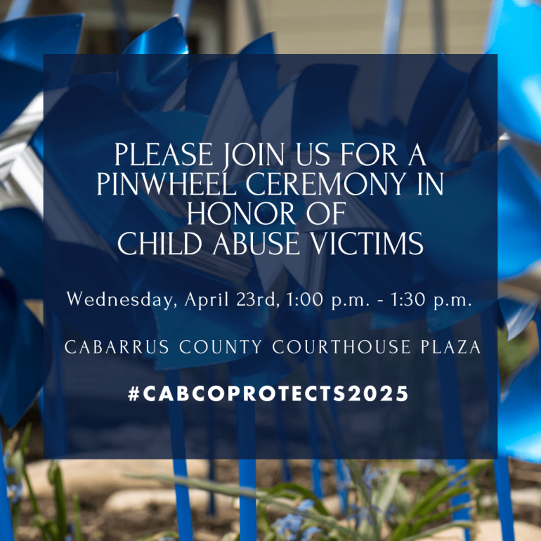 Abuse Awareness Month 2025 Pinwheel Ceremony invite