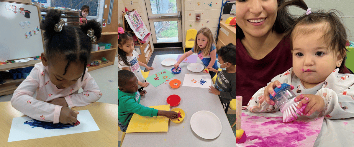 Annual Report 2022-2023: collage of preschool kids