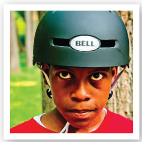 bike safety helmet eyes check