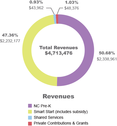 Annual Report 2021-2022 Revenues pie graph