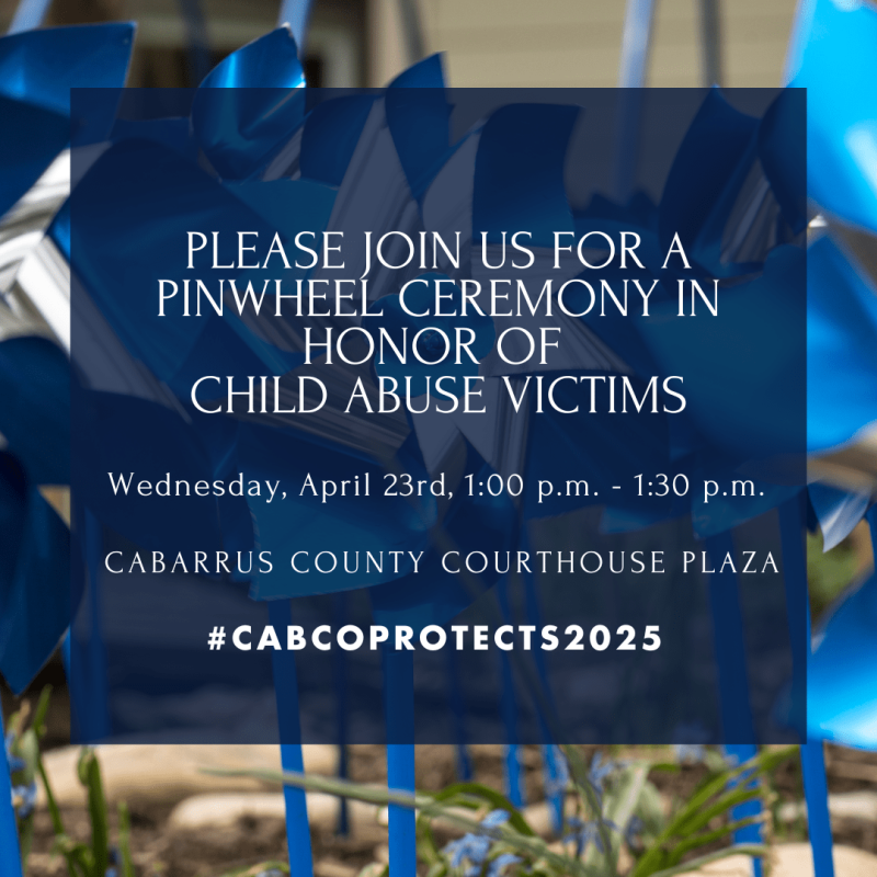 Abuse Awareness Month 2025 Pinwheel Ceremony invite